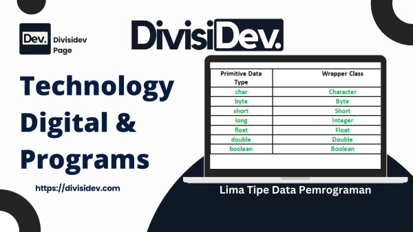 Mengenal Lima Tipe Data yang Umum Digunakan dalam Pemrograman